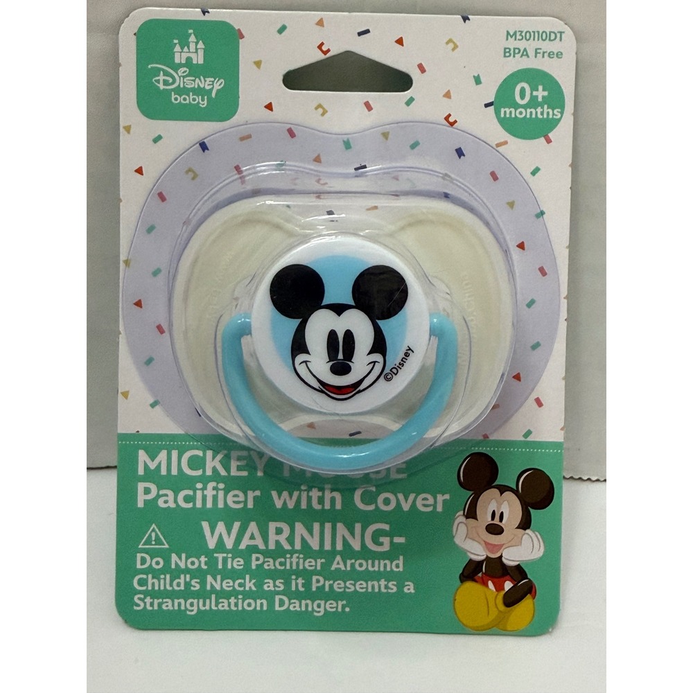 Disney Baby Mickey Mouse Pacifier with Cover 0+ Months BPA Free Blue‎ M30110DT